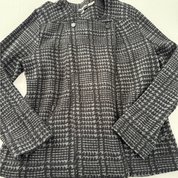 Karl Lagerfeld Women's Houndstooth Blazer - Black and Gray - Picture 10 of 15